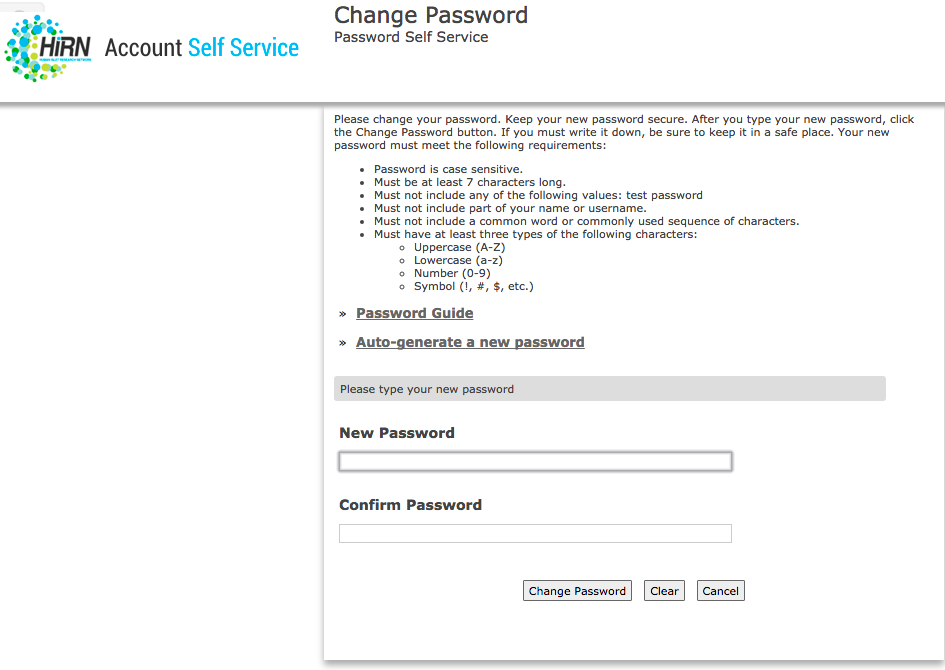 Enter and confirm your new password.